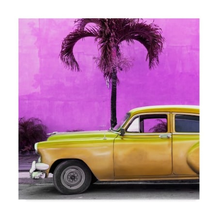 Philippe Hugonnard 'Beautiful Retro Golden Car' Canvas Art,14x14